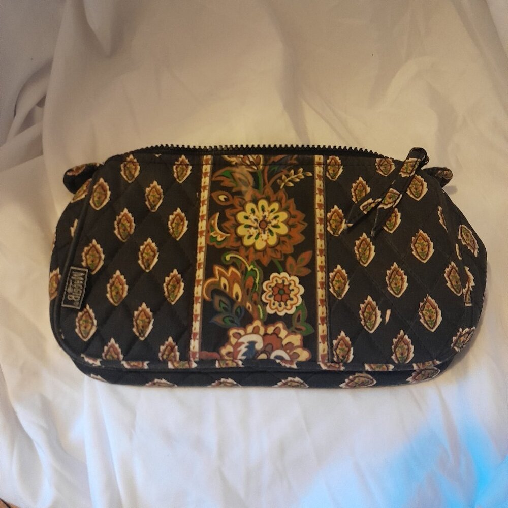 VTG Y2K Early 00s MaggiB Ganz Quilted Cotton Floral Lined Cosmetic Travel Pouch - Picture 2 of 10
